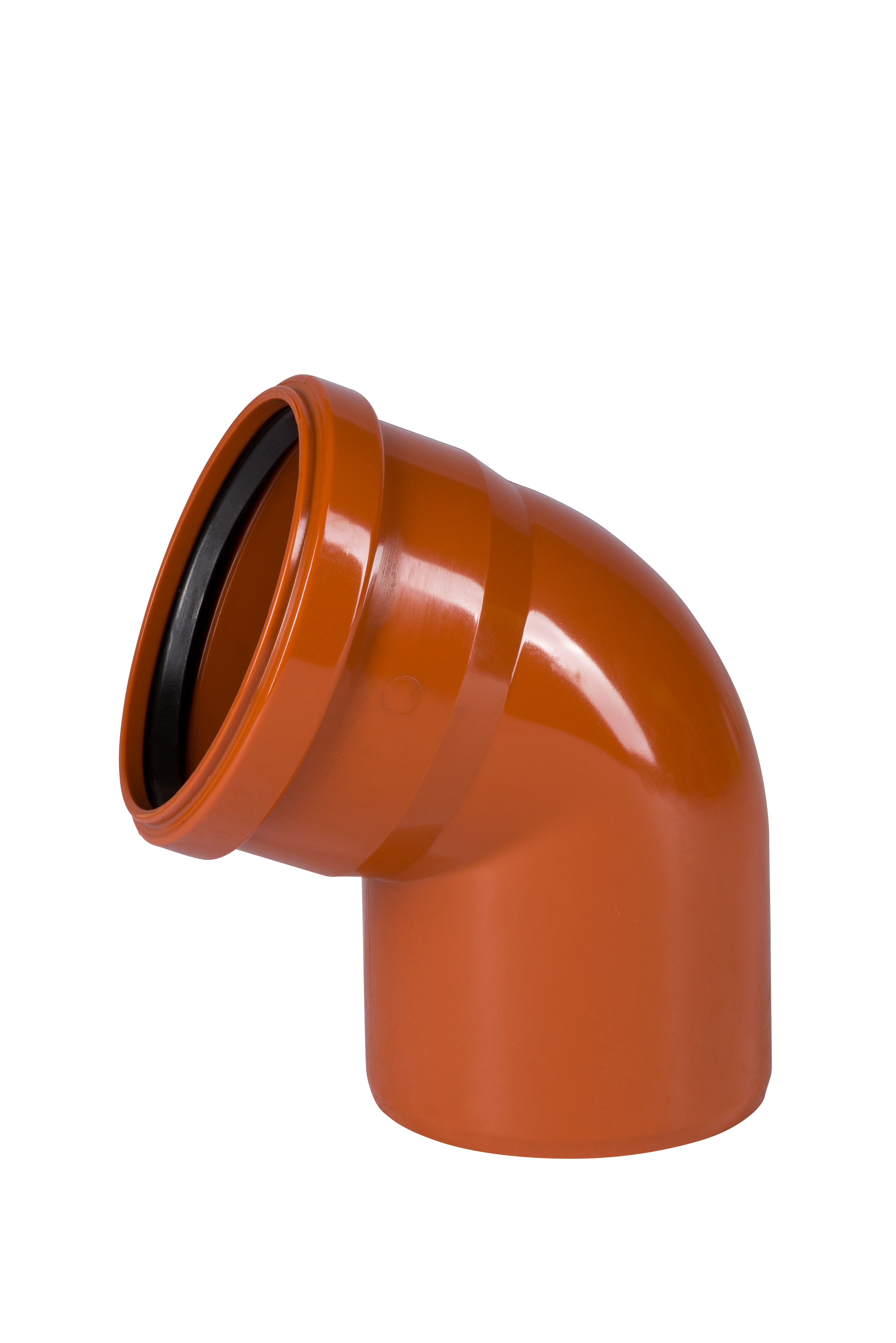 Abwasserbogen 67°, DN 110 mm, orange, mit Dichtungsring