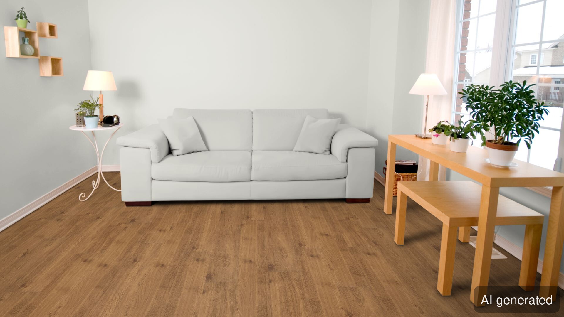 Vinyl-Hermes 8 mm, Holzoptik, braun, geeignet für Wohnräume