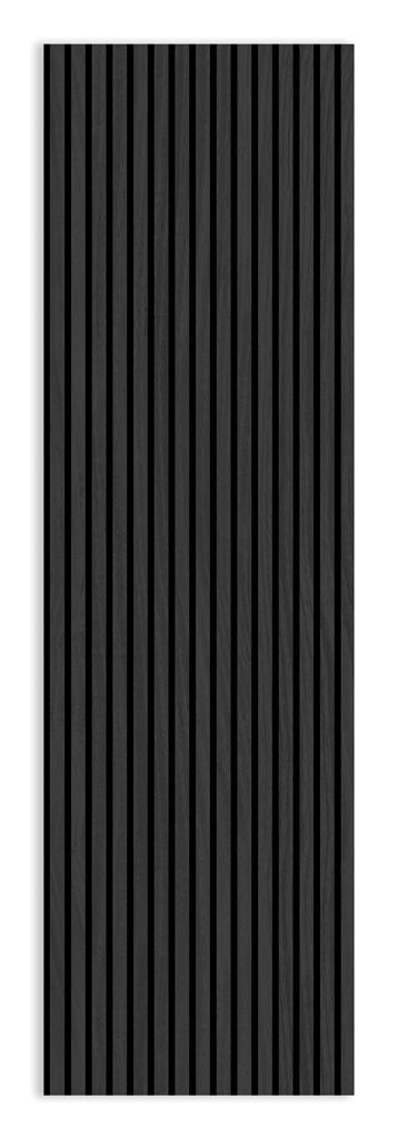 Wandpaneel-10030, vertikale Rillenstruktur, schwarz, 100 cm x 30 cm