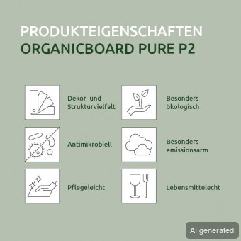 Dekorspanplatte DSP-Organic-R20128-RU, ökologisch, emissionsarm, pflegeleicht, antimikrobiell, vielfältige Dekor- und Struktu