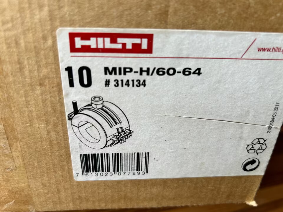 Hilti-MIP-H60-64 Rohrschelle, Verpackungseinheit 10 Stück, Artikelnummer 314134