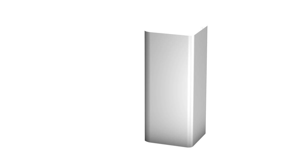 Kunststoff-Eckprofil 10001, weiß, 90 mm x 90 mm, zur Wandverkleidung geeignet