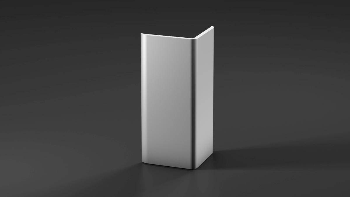 Aluminium-Eckprofil 10001, 40x40 mm, eloxiert silber, für Innen- und Außenanwendungen