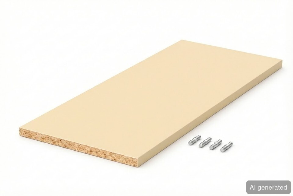 DSP Beige U16007 VV Einlegeboden 19 mm, beschichtete Oberfläche, inklusive Verbindungselemente