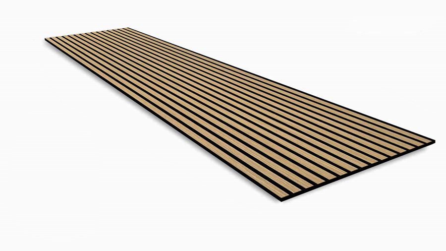 Wandpaneel-10007, 2400x600 mm, Holzoptik mit schwarzen Fugen, für Wandverkleidung geeignet