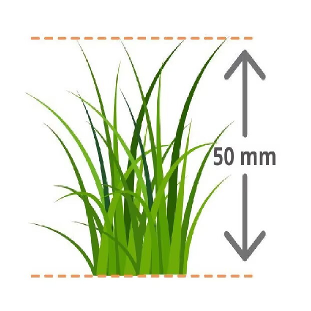 Kunstrasen 50 mm Höhe, grüne Halme, für Garten- und Landschaftsgestaltung geeignet