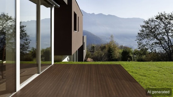 Terrassendiele TD-System-Frank 21-130, 21 mm stark, Holzoptik, für Außenbereich geeignet