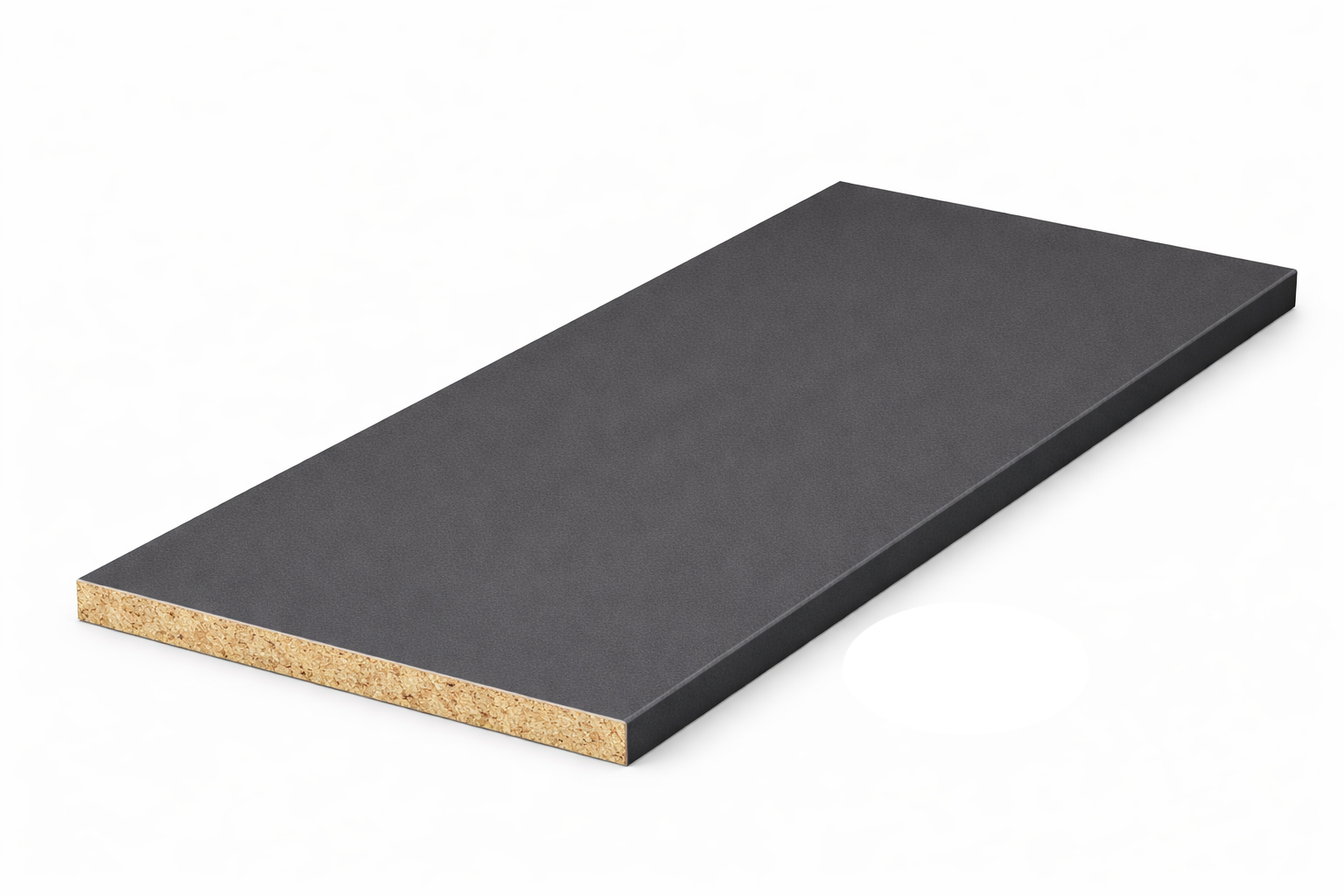 DSP-grau-U164-PE, Spanplatte 18 mm, Dekor grau, für Möbel und Innenausbau geeignet
