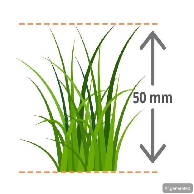 Kunstrasen 50 mm Höhe, grüne Halme, für Garten- und Landschaftsgestaltung geeignet