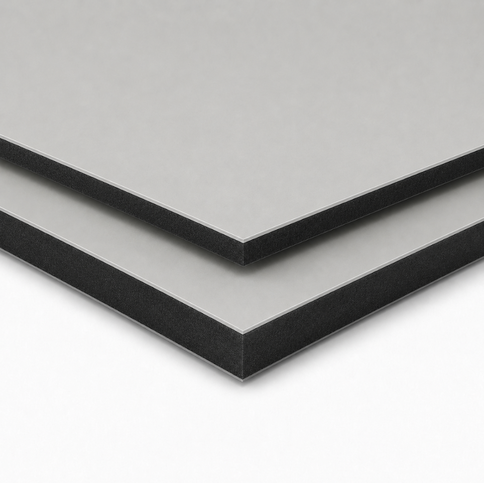RoneHPL-Basic-Platte 10 mm lichtgrau, beidseitig beschichtet, für Möbel und Innenausbau geeignet