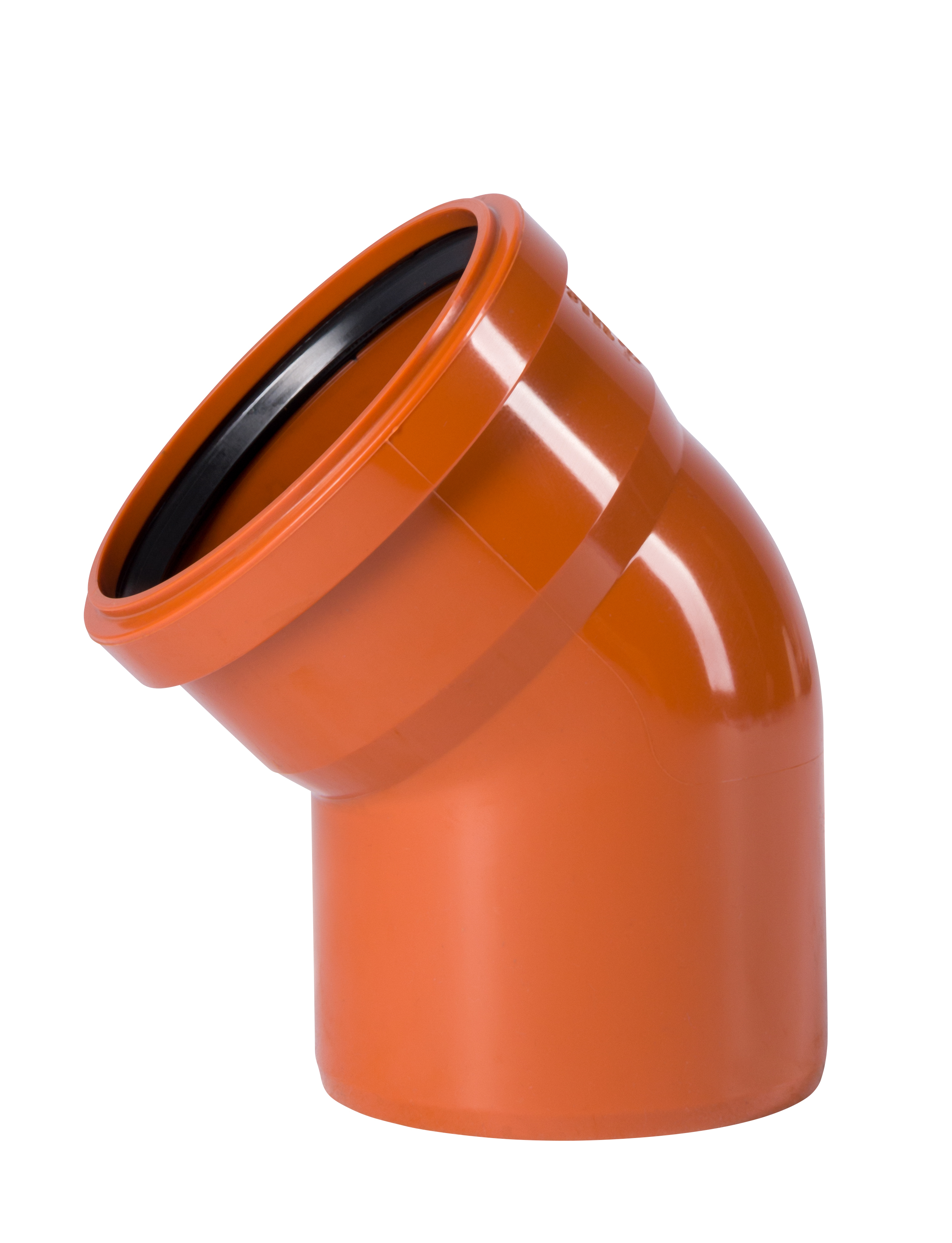 220220 Bogen 45°, Kunststoff, orange, für Abwasserleitungen