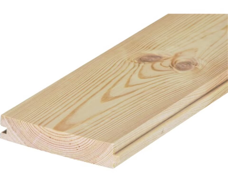 Hobeldiele K-23-121-3000, 121 mm breit, 3000 mm lang, Fichte, Nut und Feder, naturbelassen