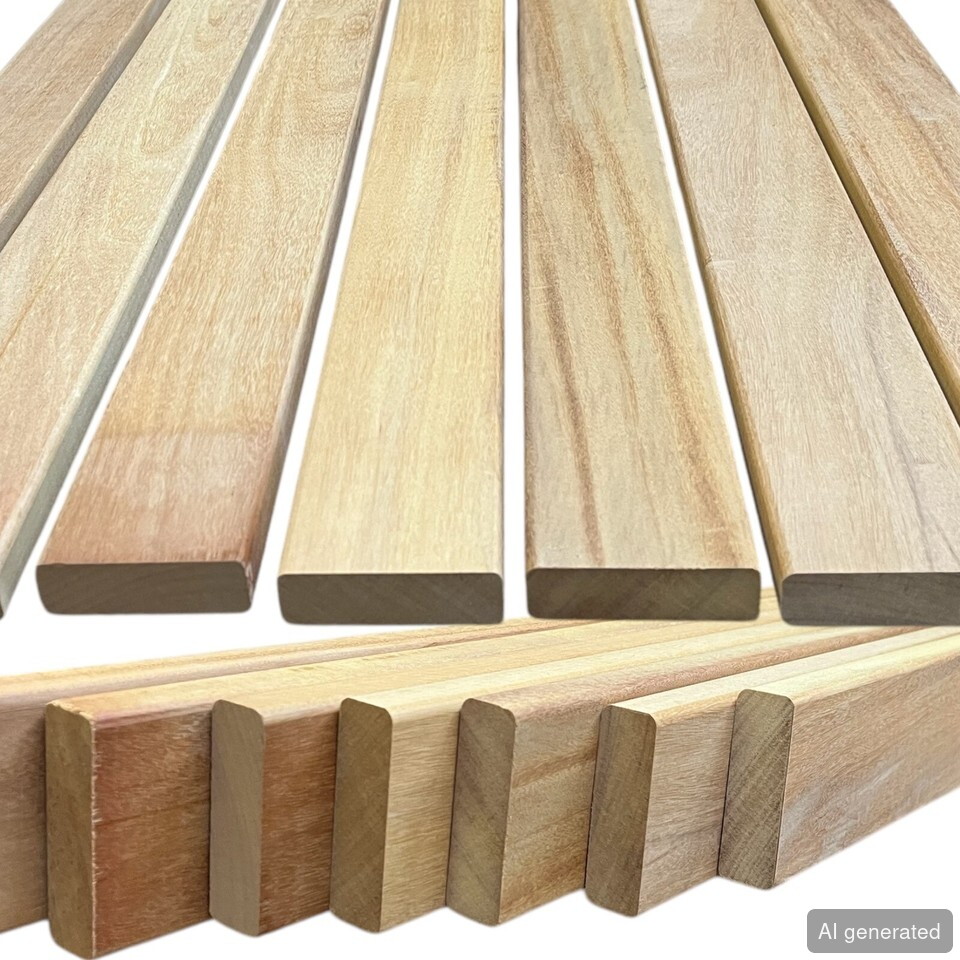 Bank-Gar- Holzleisten 20x50 mm, unbehandelt, verschiedene Längen, für Möbelbau und Innenausbau geeignet