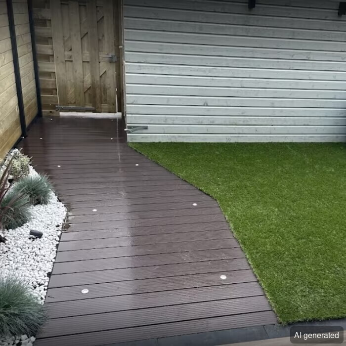 Kunstrasen, grüne Fläche, pflegeleicht, ideal für Garten- und Terrassengestaltung