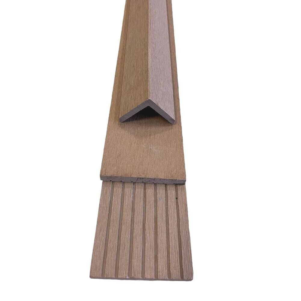 Winkelleiste 48x48 mm, 1450 mm lang, dunkelgrau, mit geriffelter und glatter Oberfläche