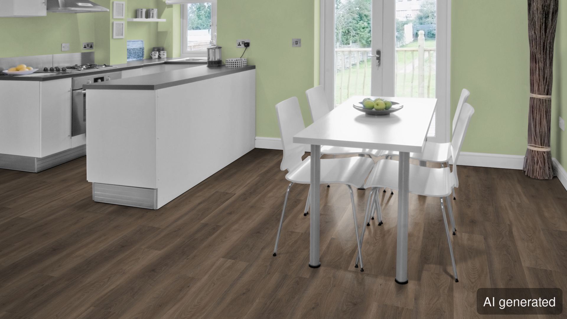 Vinyl-Merkur, braun, Holzoptik, schwimmend verlegt, geeignet für Wohnräume