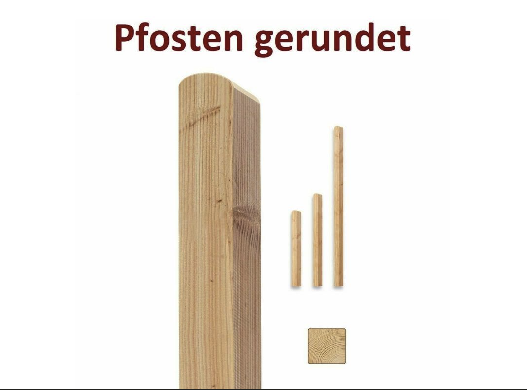 Pfosten Rund Honigfarbe Lärche Gartenzaun Vorgartenzaun Zaun Pfosten Rundpfosten