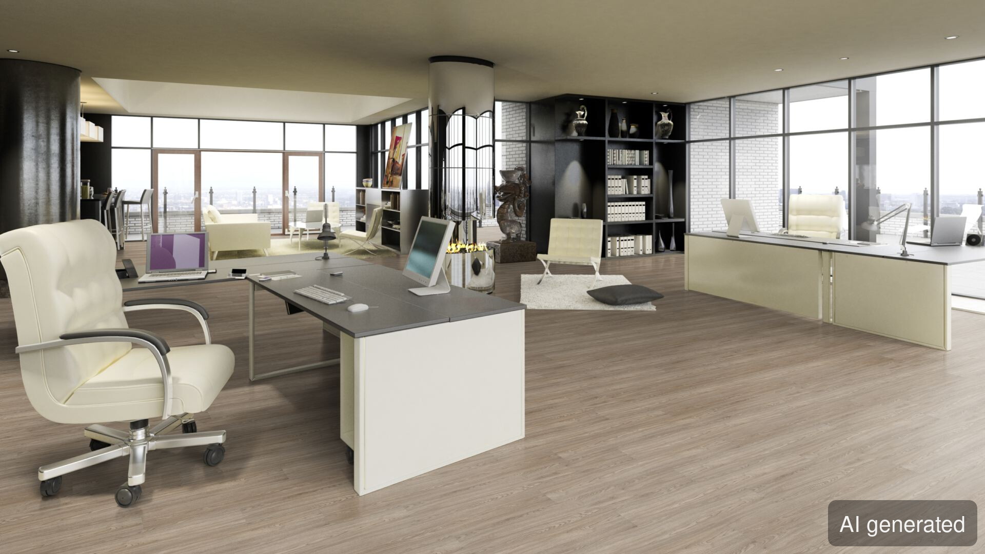 Vinyl-Ares Bodenbelag in Holzoptik, schwimmend verlegt, hellbraun, geeignet für Büros und Wohnräume