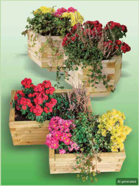 Massives Pflanzkasten-Set 2-teilig – 30x60 cm & 40x70 cm – KDI Nadelholz montiert