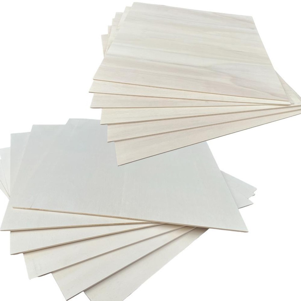 Pappelsperrholz Platte B/BB – Helles Bastelholz in 4 mm, 8 mm & 12 mm Stärke