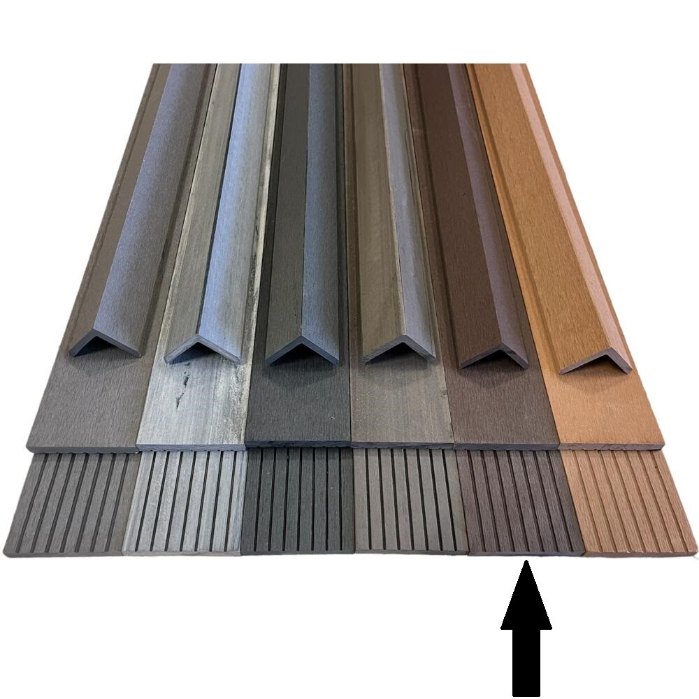 Winkelleiste 48x48 mm, 1450 mm lang, dunkelbraun, für Außeneinsatz geeignet