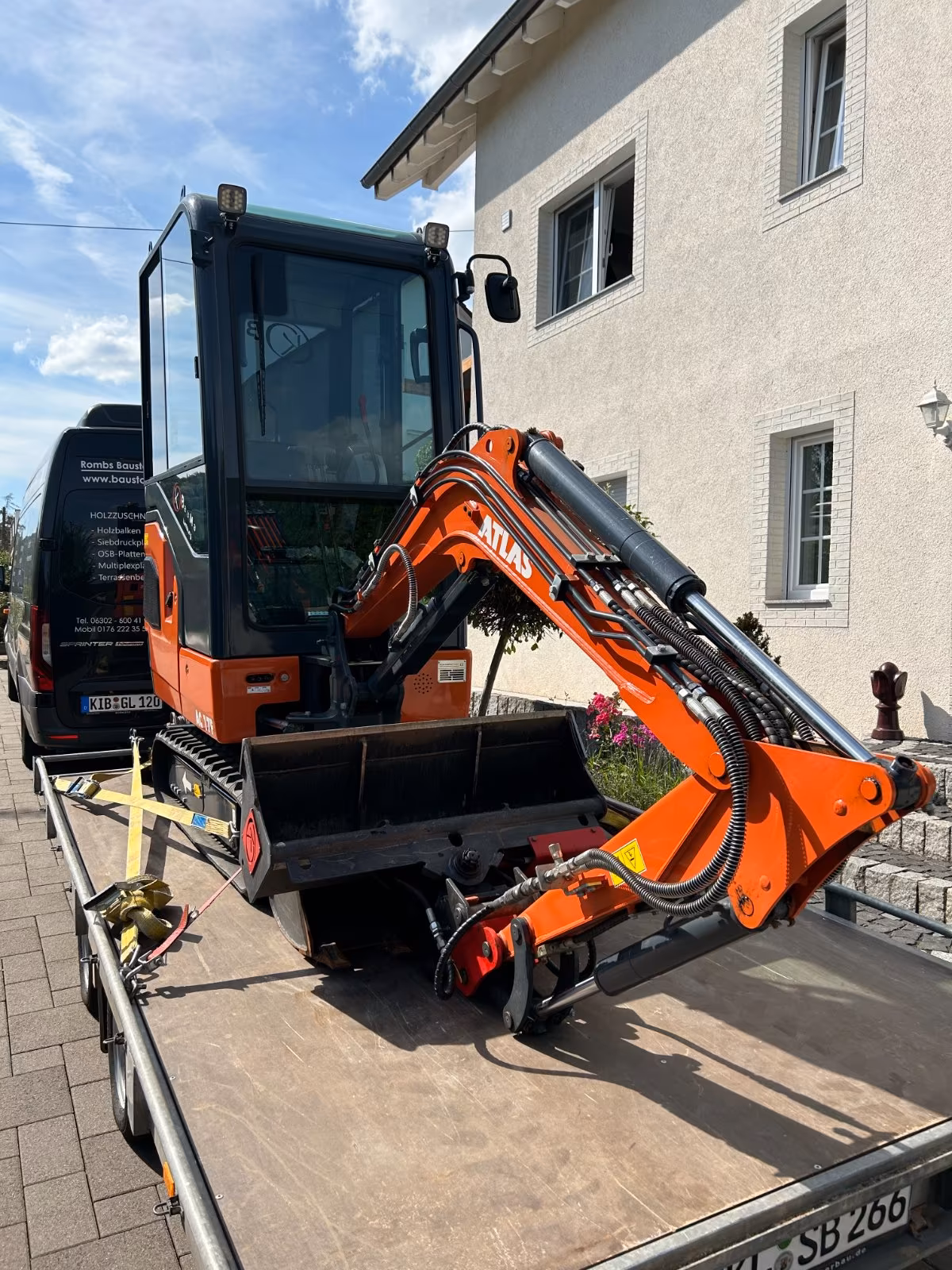 Minibagger 1,8t inkl Anhänger zu vermieten - mieten Atlas Bagger Kompaktbagger