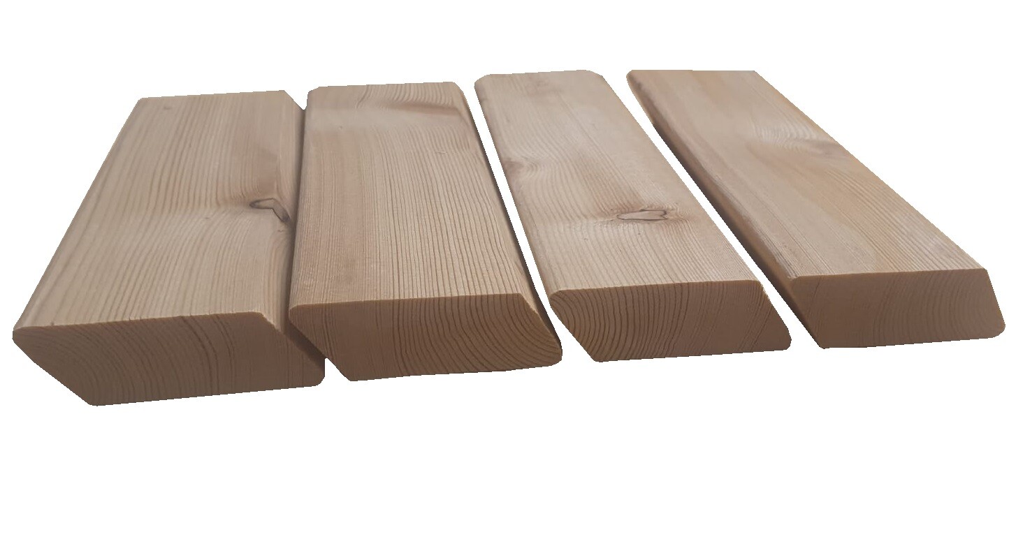 Rhombusleiste 24x26 mm, Länge 1000 mm, aus Holz, gefaste Kanten, naturbelassen
