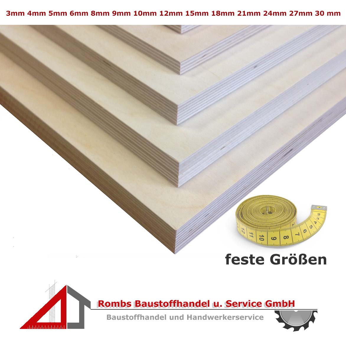 Sperrholzplatte IF20 feste Größe