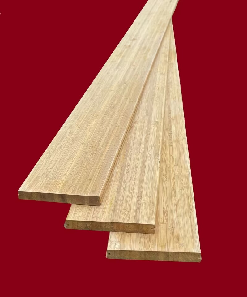 TD-Bambus-18-140 Terrassendiele 18 mm dick, 140 mm breit, helle Bambusoberfläche, für Außenbereich geeignet