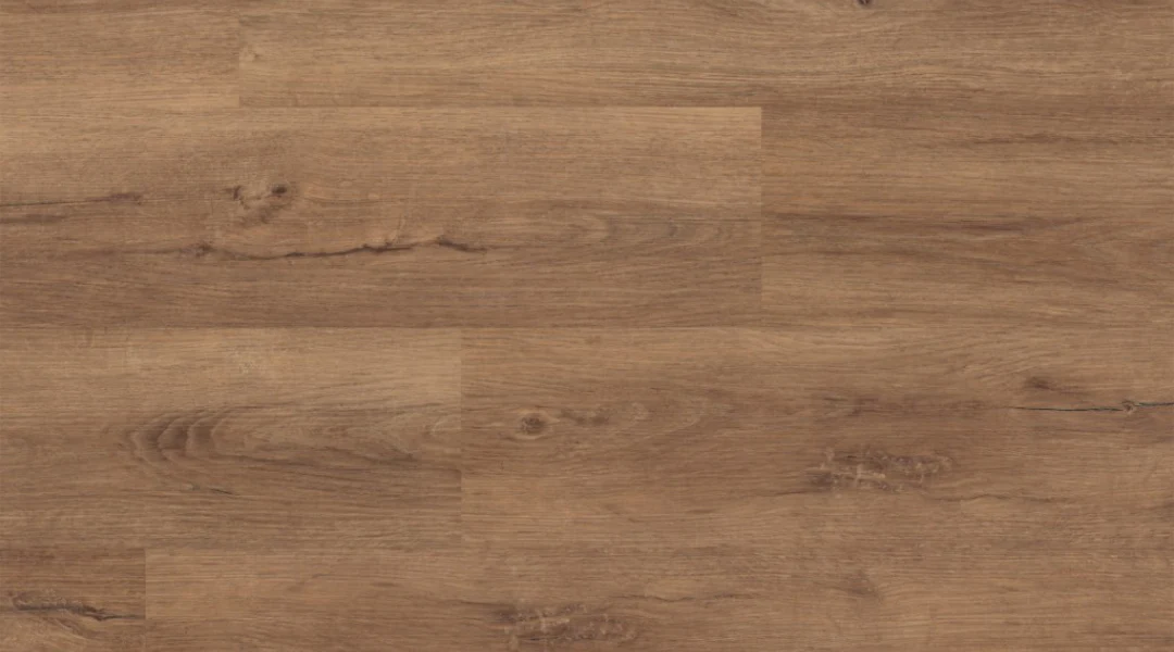Vinyl-Theseus in Holzoptik, braun, für schwimmende Verlegung im Wohnraum