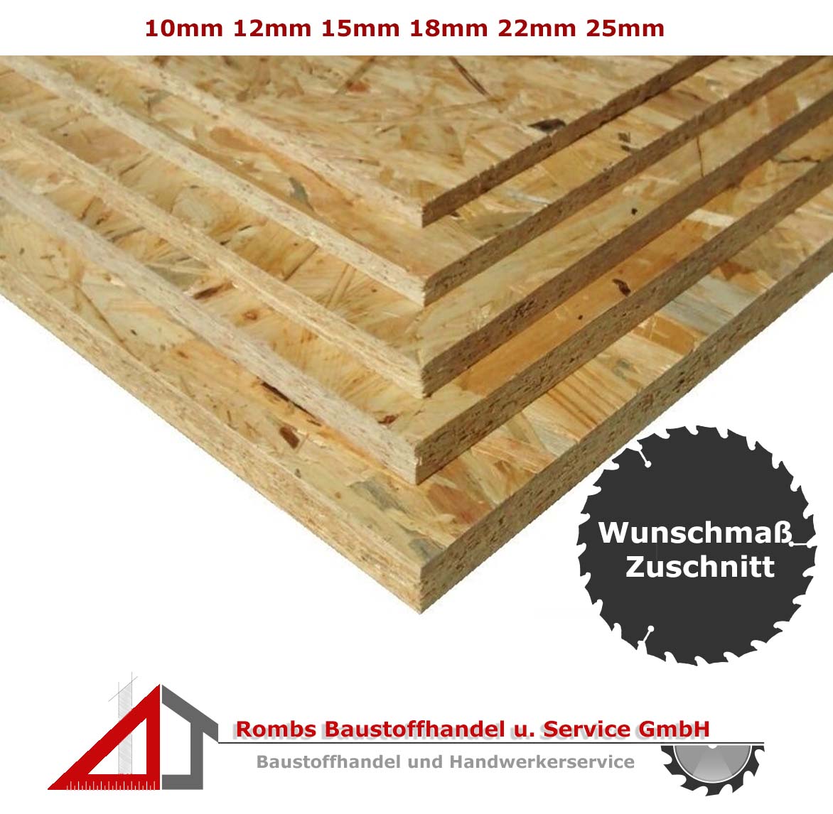 OSB-3 Grobspannplatten Zuschnitt
