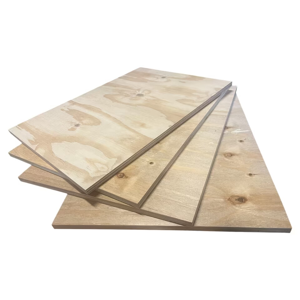 Sperrholzplatten 18 mm, 4 Stück, helle Holzfarbe, glatte Oberfläche, vielseitig einsetzbar
