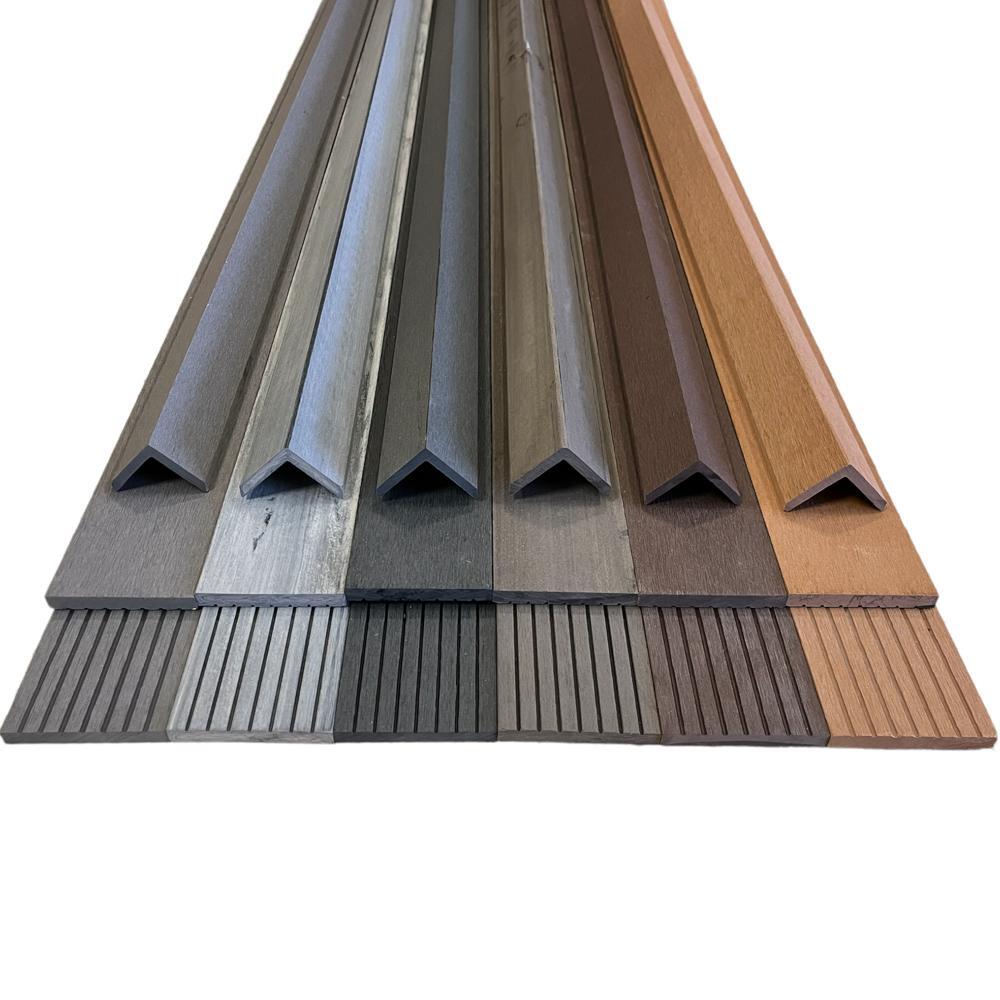 Winkelleiste 48x48 mm, 1450 mm lang, dunkelgrau, für Terrassen- und Gartenanwendungen