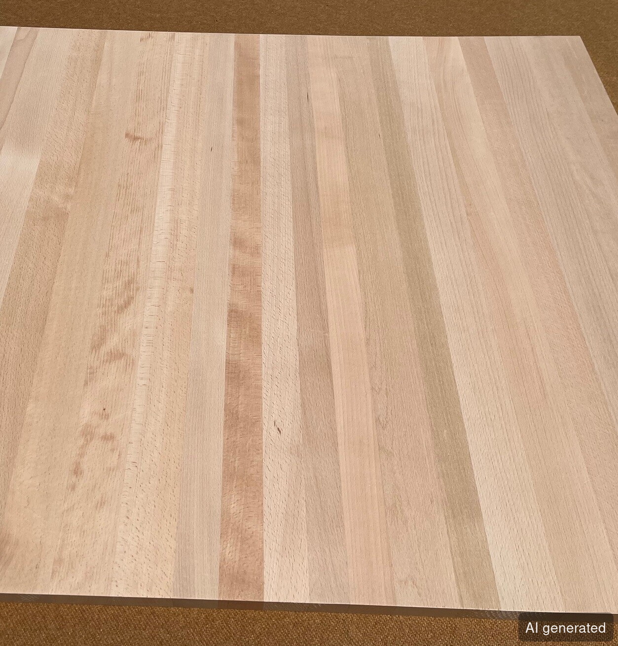 Leimholz Buche 27 mm, gerade Kanten, helle Holzfarbe, geeignet für Möbelbau und Innenausbau