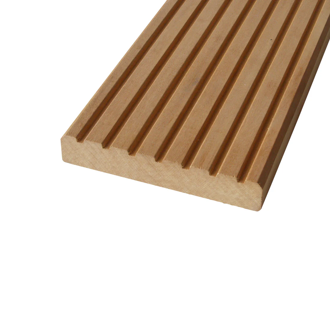 Massiv-Terrassendiele Garapa Prime KD 45 x 145 mm – Hartholz genutet