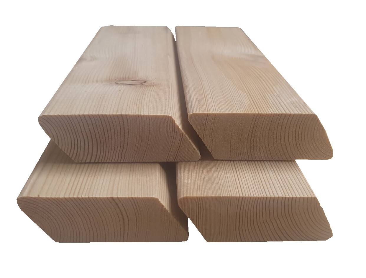 Rhombusleiste 24x26 mm, 1000 mm lang, aus Holz, mit abgeschrägten Kanten, stapelbar