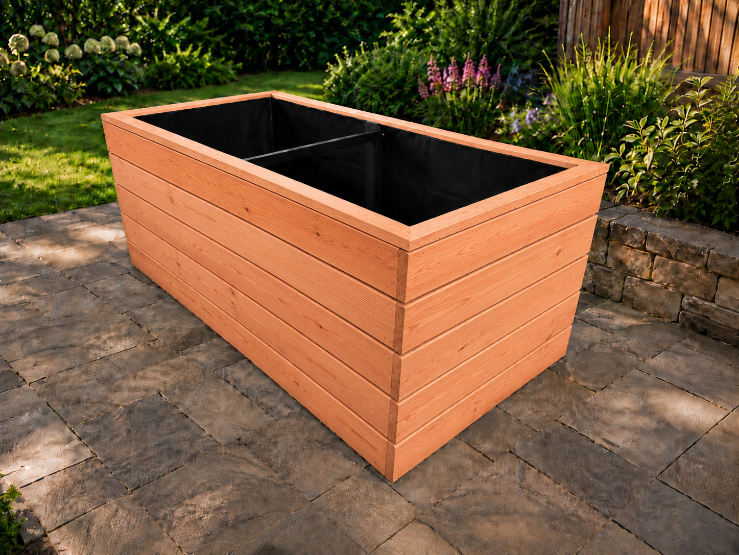 Hochbeet Douglasie 200x100x75 cm, rechteckig, unbehandelt, ideal für Gartenanbau