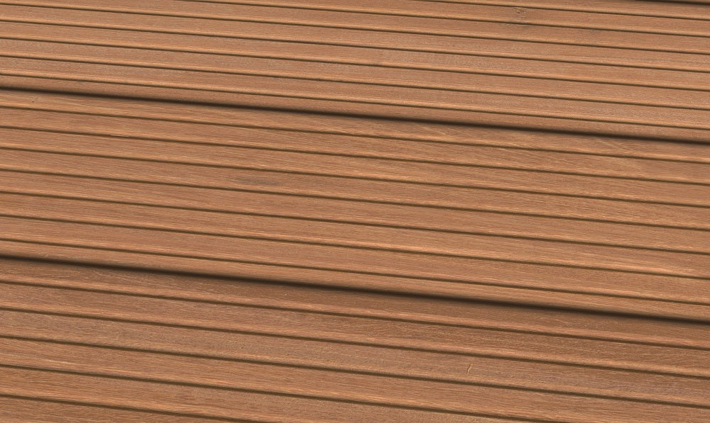 Terrassendiele TD-PrimeKDg-Ba 25x145 mm, geriffelte Oberfläche, warmbraun