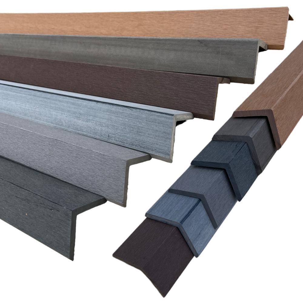 Winkelleiste 48x48 mm, Länge 1450 mm, dunkelbraun, aus WPC-BPC, für Außenanwendungen geeignet