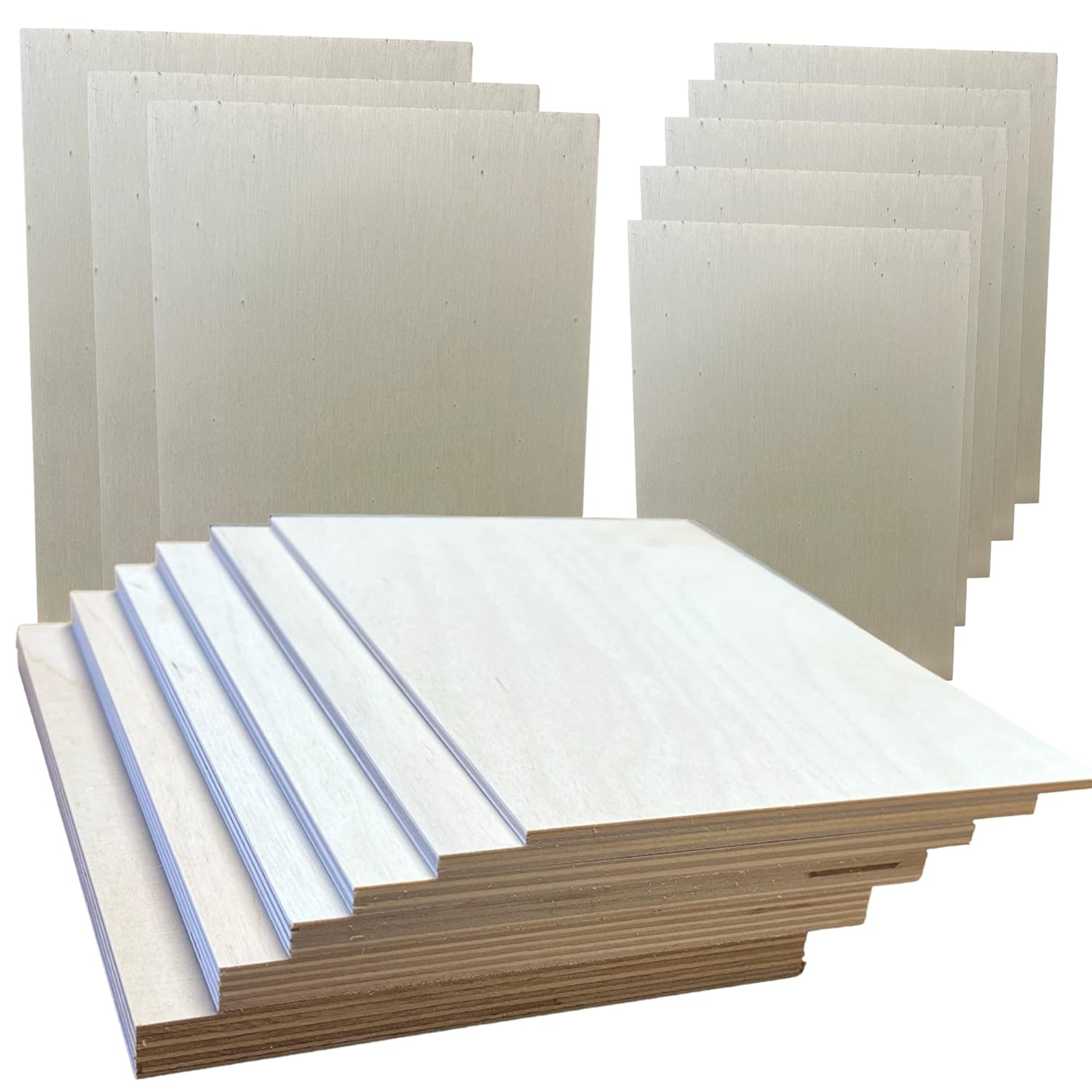 Sperrholzplatten IF203-30-30M111, 18 mm stark, stapelbar, helles Holz, 10 Stück pro Verpackung