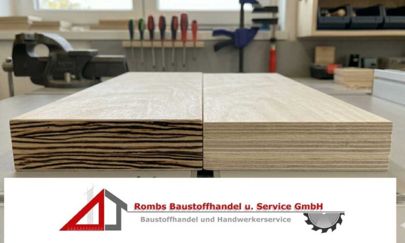 Bild im Querschnitt Birken-Multiplex vs. Pappel-Multiplex