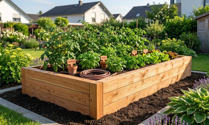 Hochbeet Sibirische Lärche Gemüsebeet