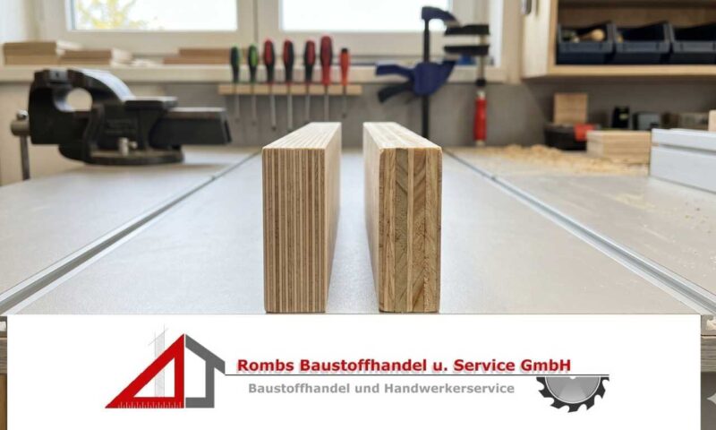 2 Sperrholzplatten auf einem Tisch bei welchen man die Unterschiedlichen Schichten sieht.