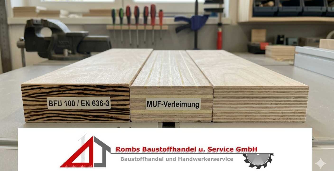 Bild von verschiednen Holzplatten im Querschnitt