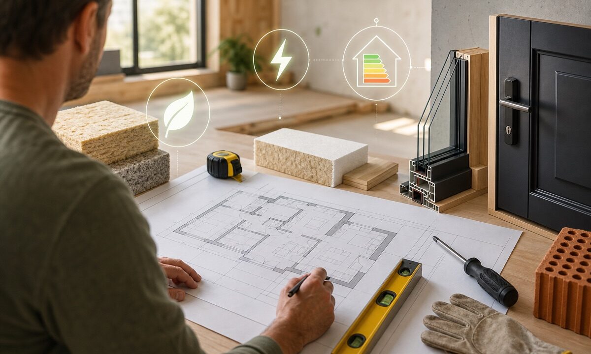 Sanierungsplanung mit Fördercheck, Baustoffen und Energieeffizienz für eine Bestandsimmobilie