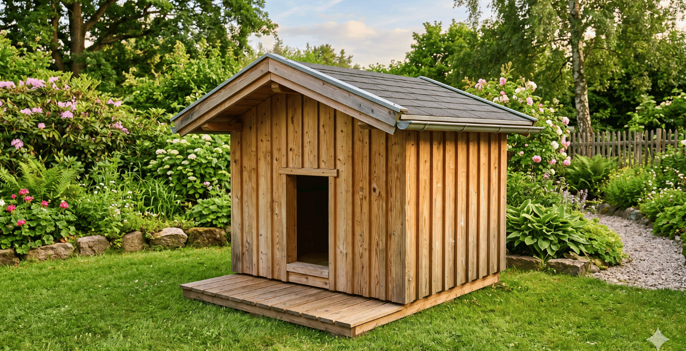Hundehütte aus Holz