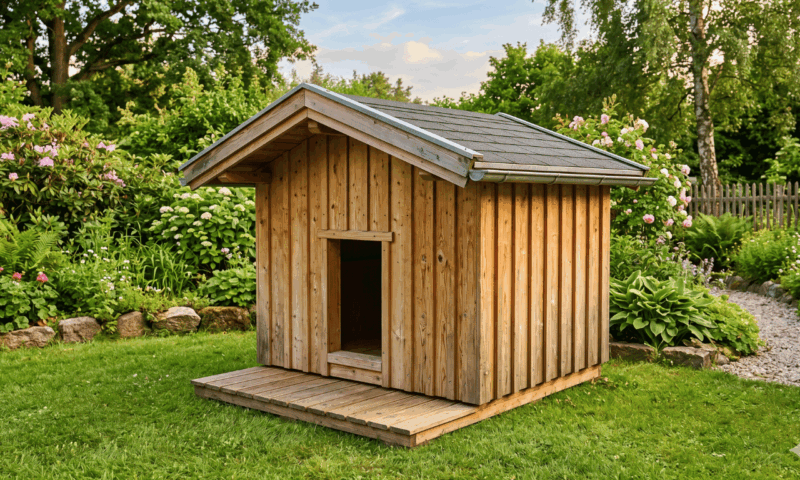 Hundehütte aus Holz