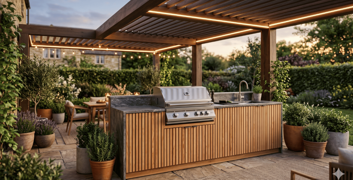 Outdoor Küche aus Holz