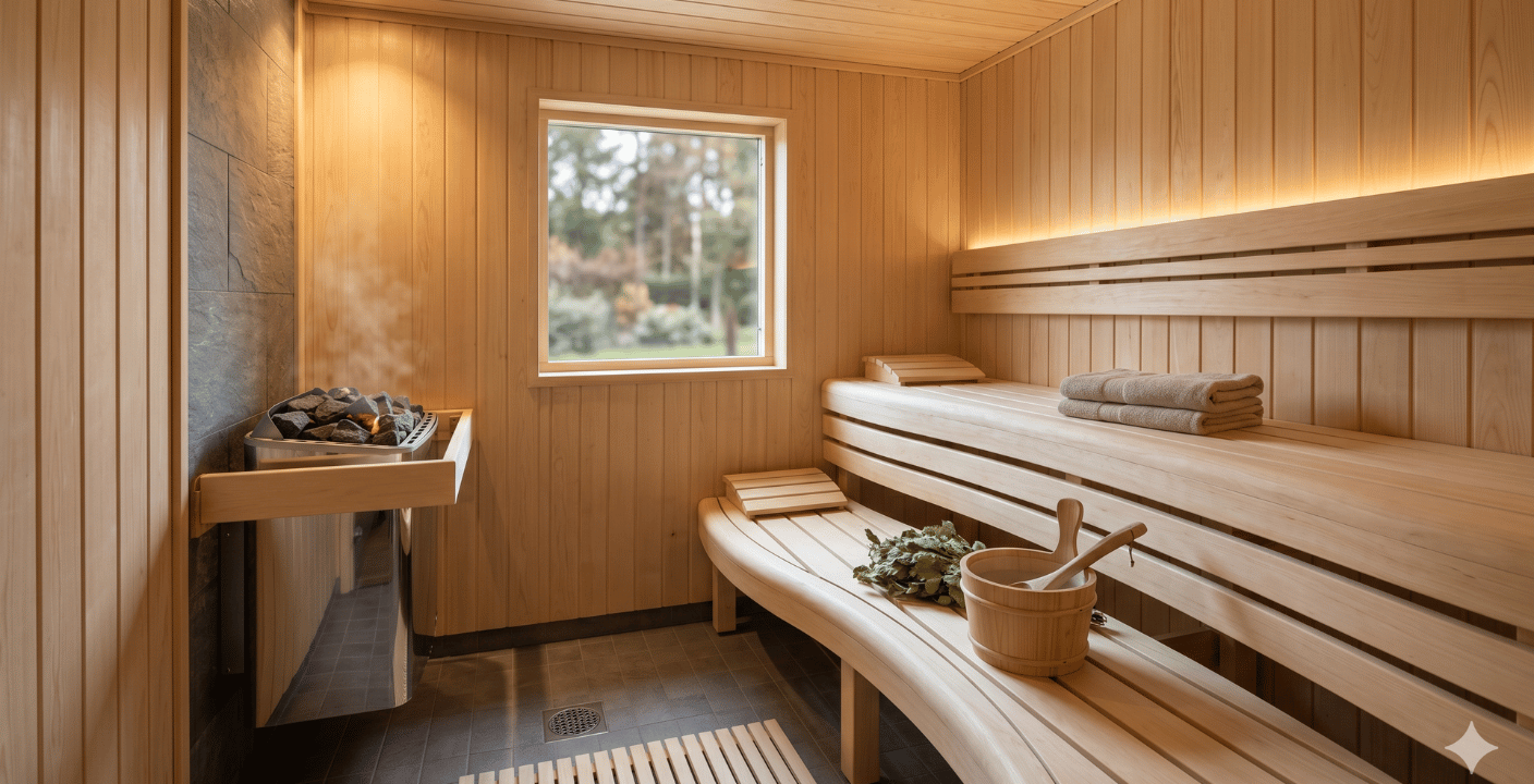 Sauna aus Holz