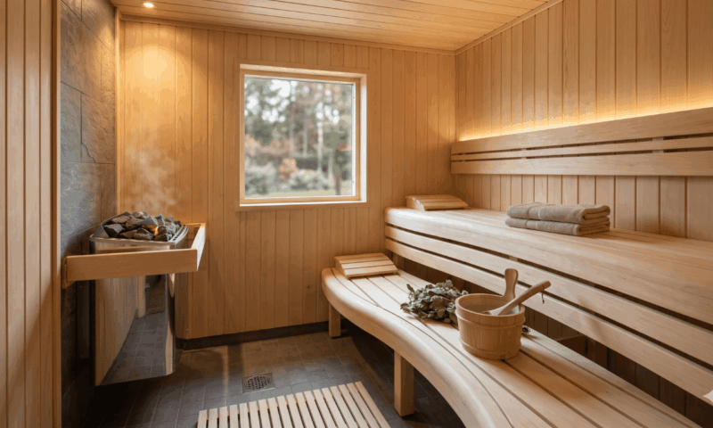 Sauna aus Holz